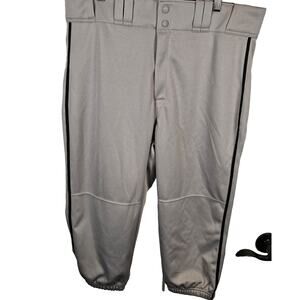 Easton Rival Piped Knicker Baseball Pant Grey Gray Black Adult Large NEW NWT